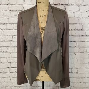 Edyson Gray Faux Leather Jacket Size M